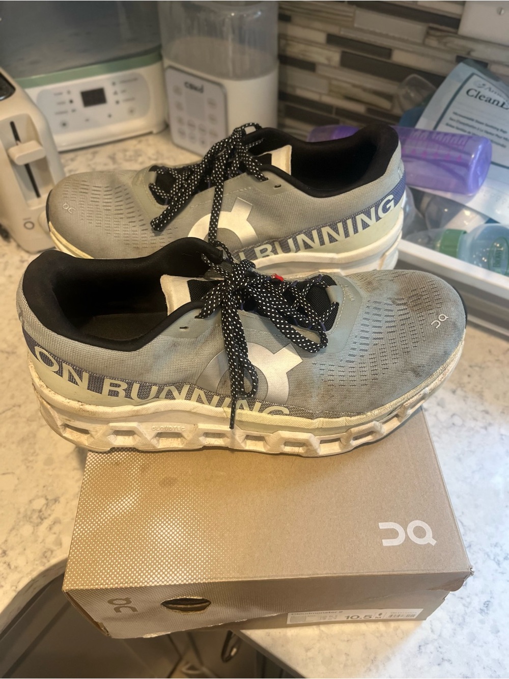 On Running Cloudmonster 2 Running Shoes Size Men’s 10 1/2 Mineral Aloe Color - Picture 9 of 17